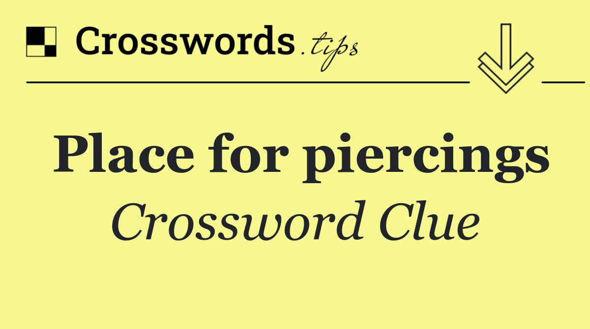 Place for piercings
