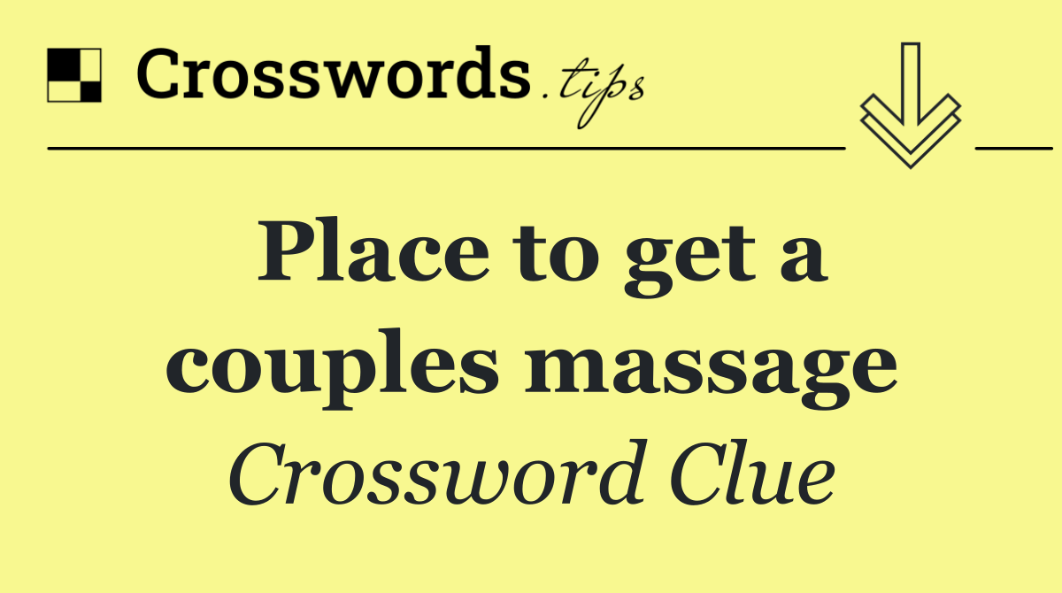 Place to get a couples massage