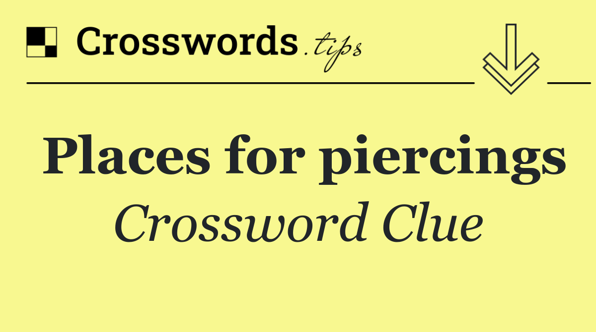 Places for piercings