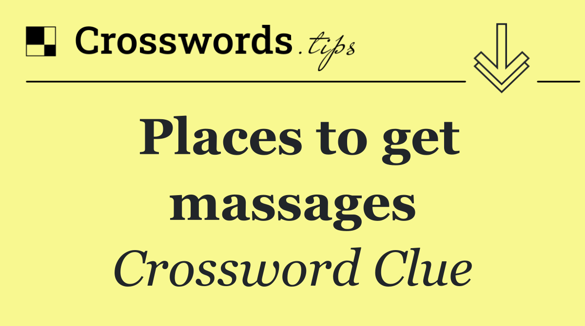 Places to get massages