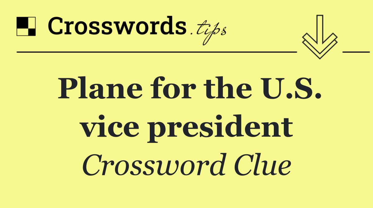 Plane for the U.S. vice president