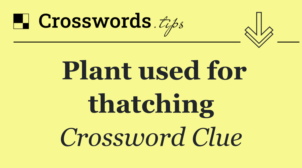 Plant used for thatching