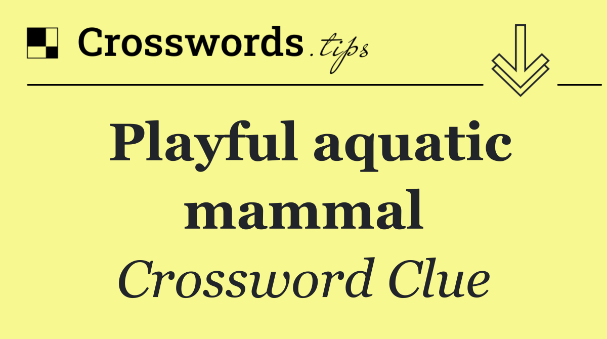 Playful aquatic mammal
