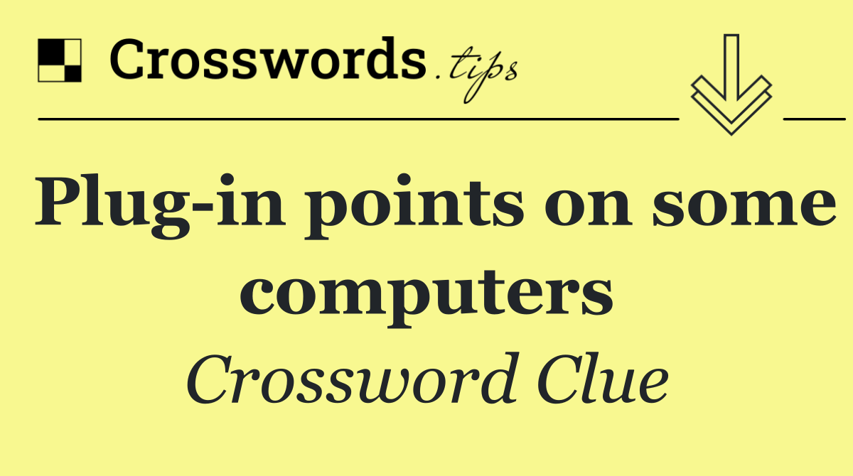 Plug in points on some computers