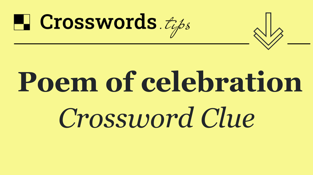 Poem of celebration