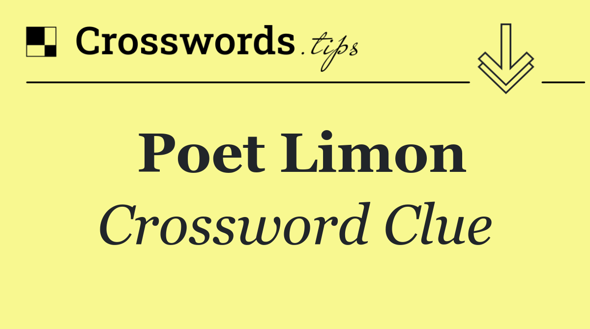 Poet Limon