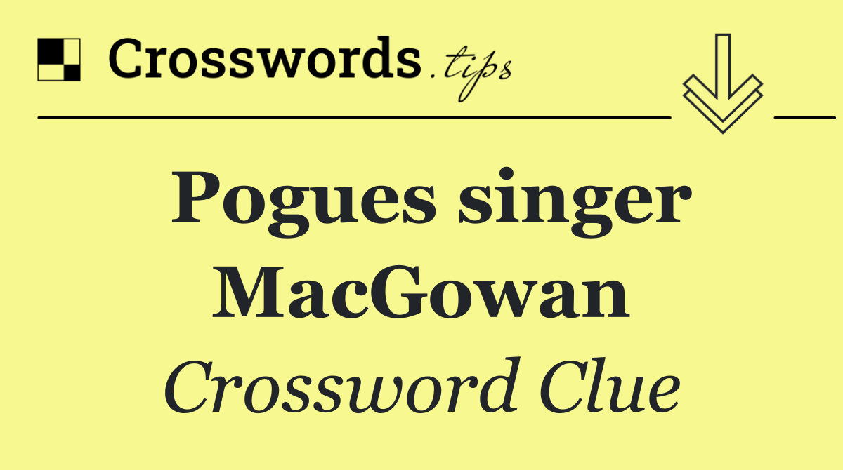 Pogues singer MacGowan