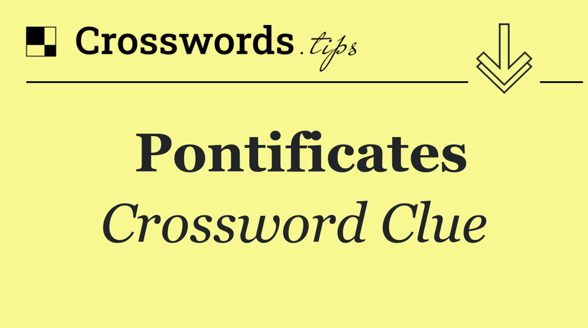 Pontificates