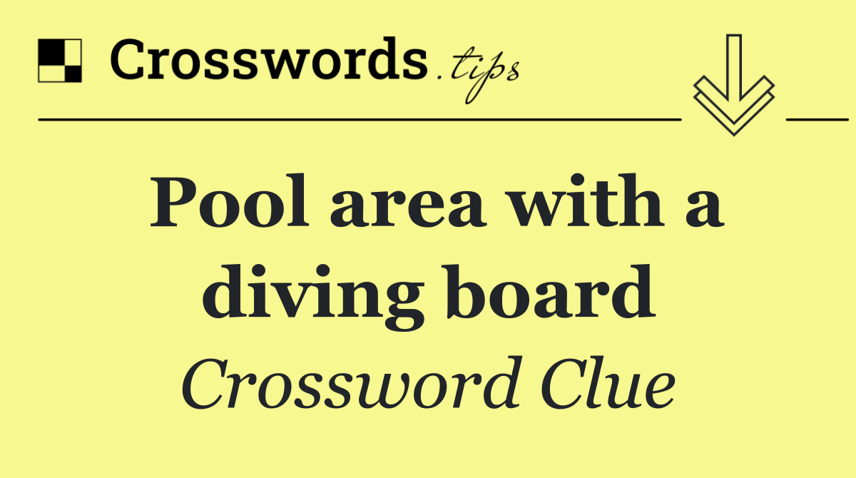 Pool area with a diving board