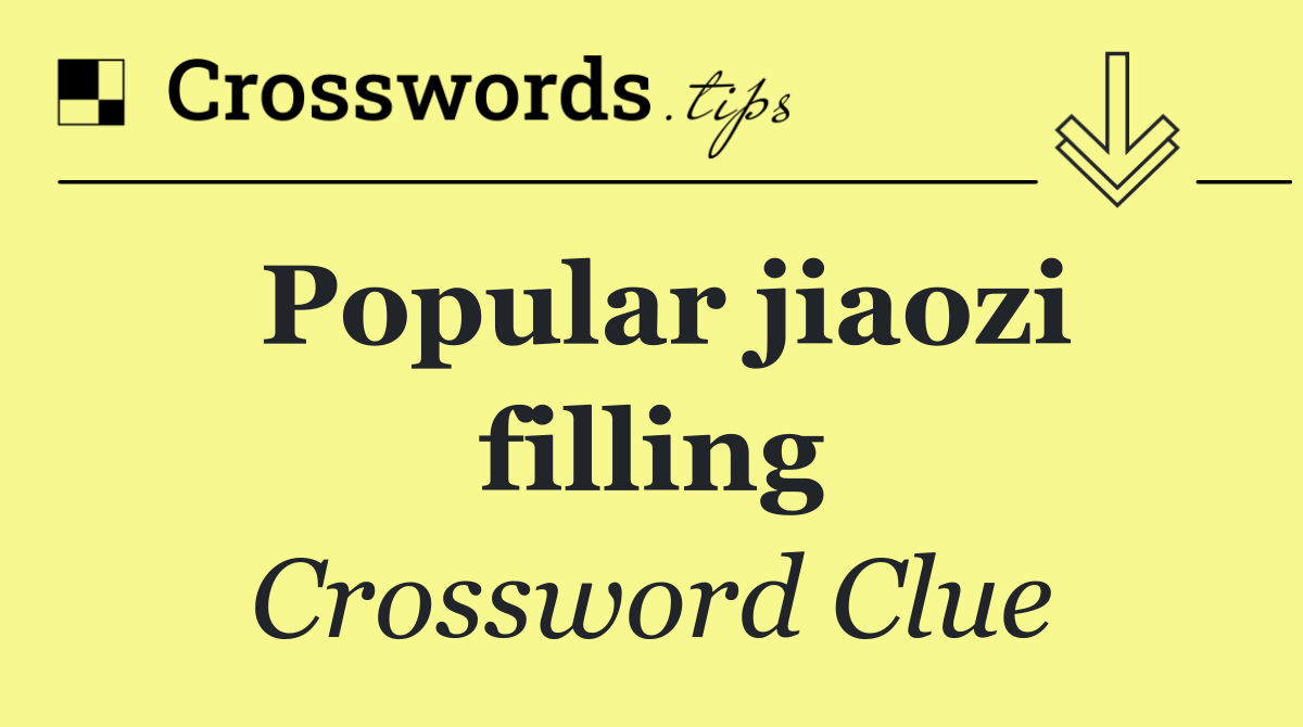 Popular jiaozi filling