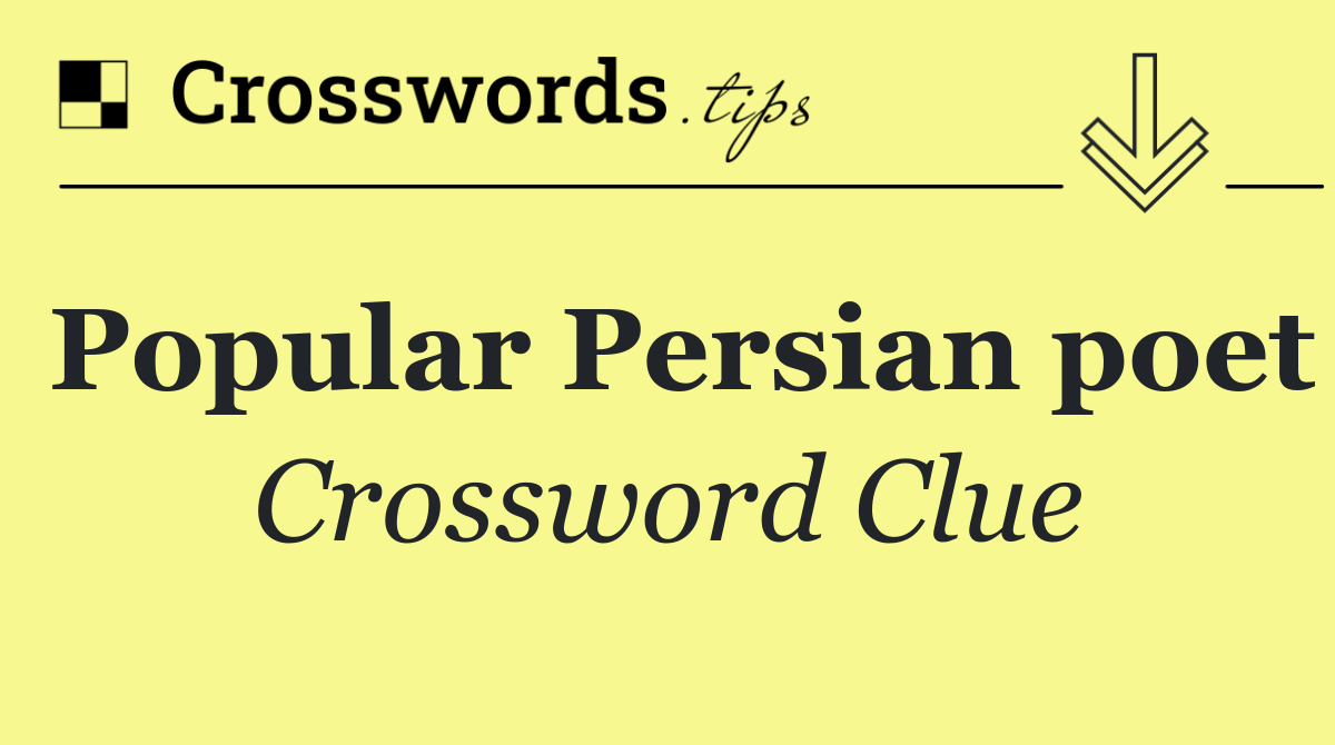 Popular Persian poet