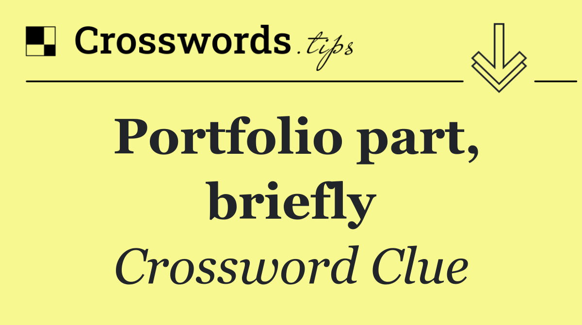 Portfolio part, briefly