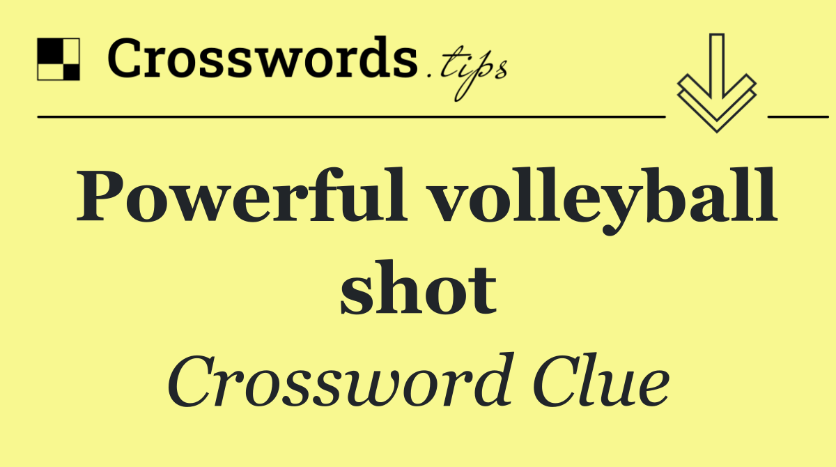 Powerful volleyball shot