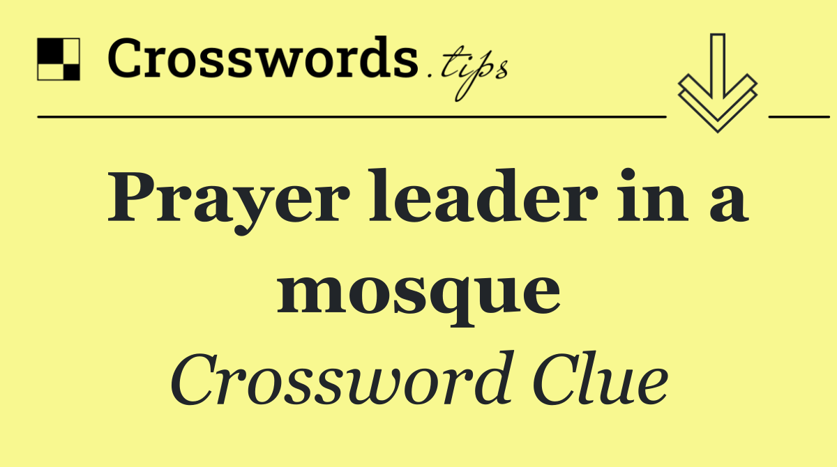 Prayer leader in a mosque