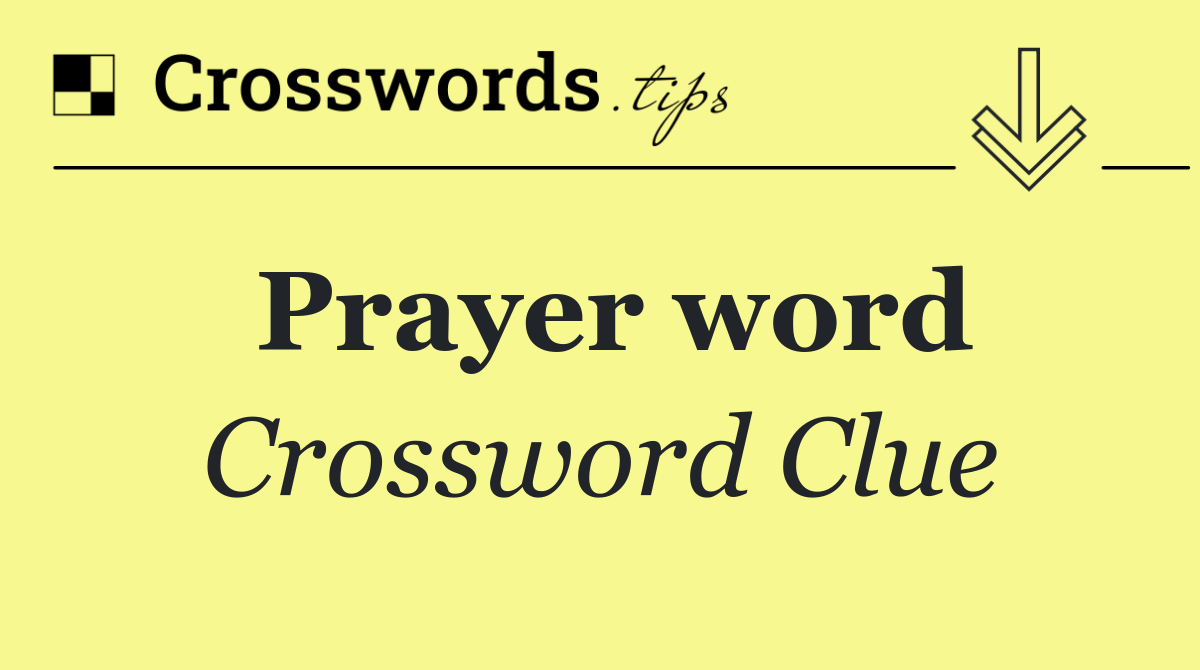 Prayer word
