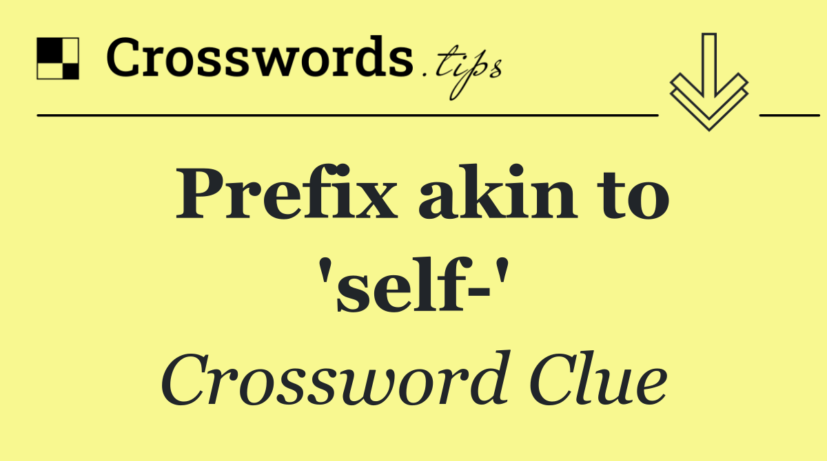 Prefix akin to 'self '