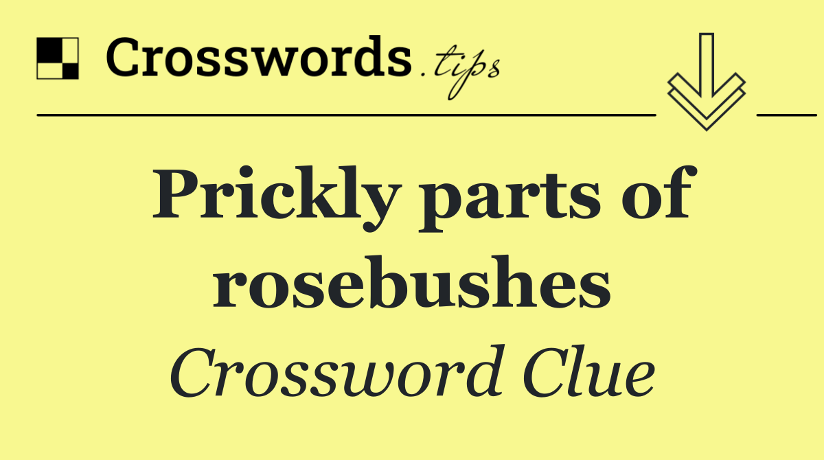 Prickly parts of rosebushes