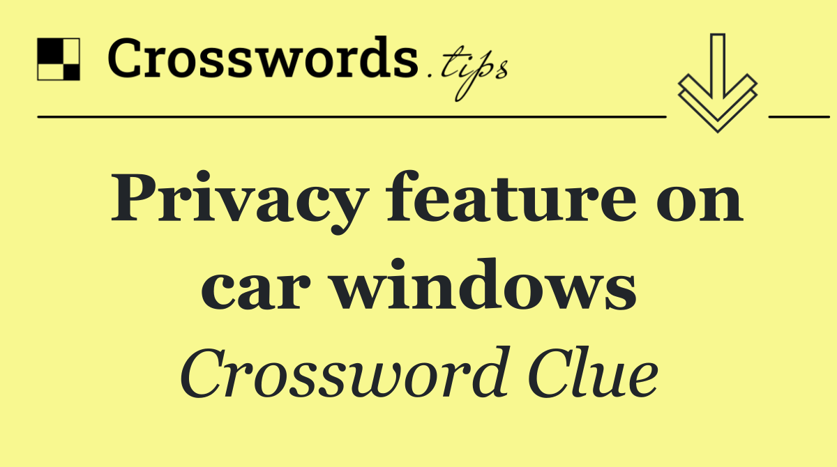 Privacy feature on car windows