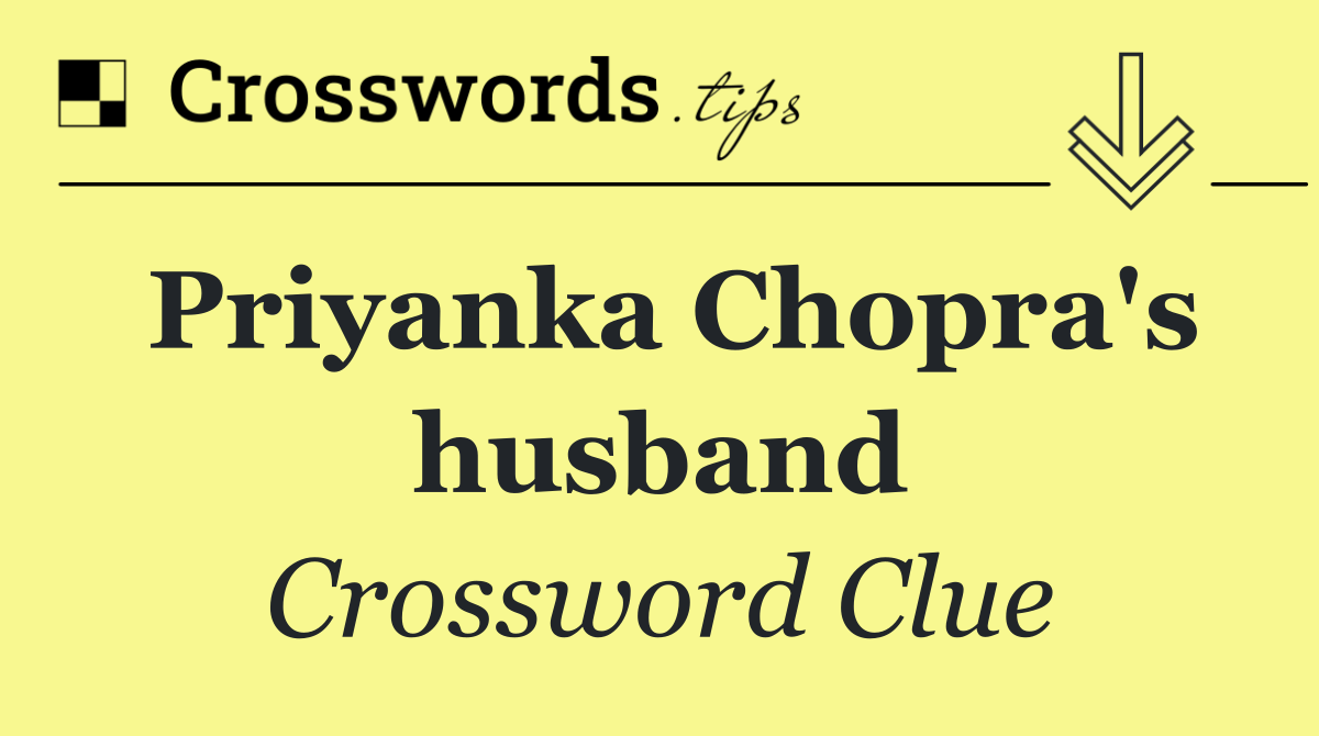 Priyanka Chopra's husband