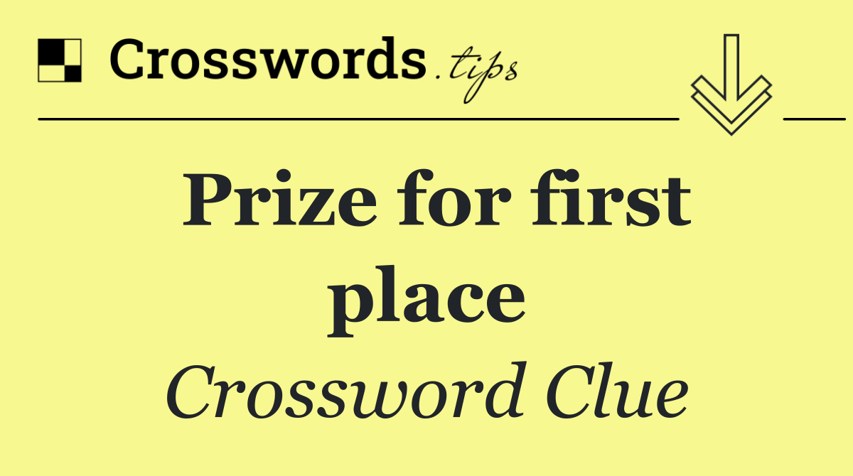 Prize for first place