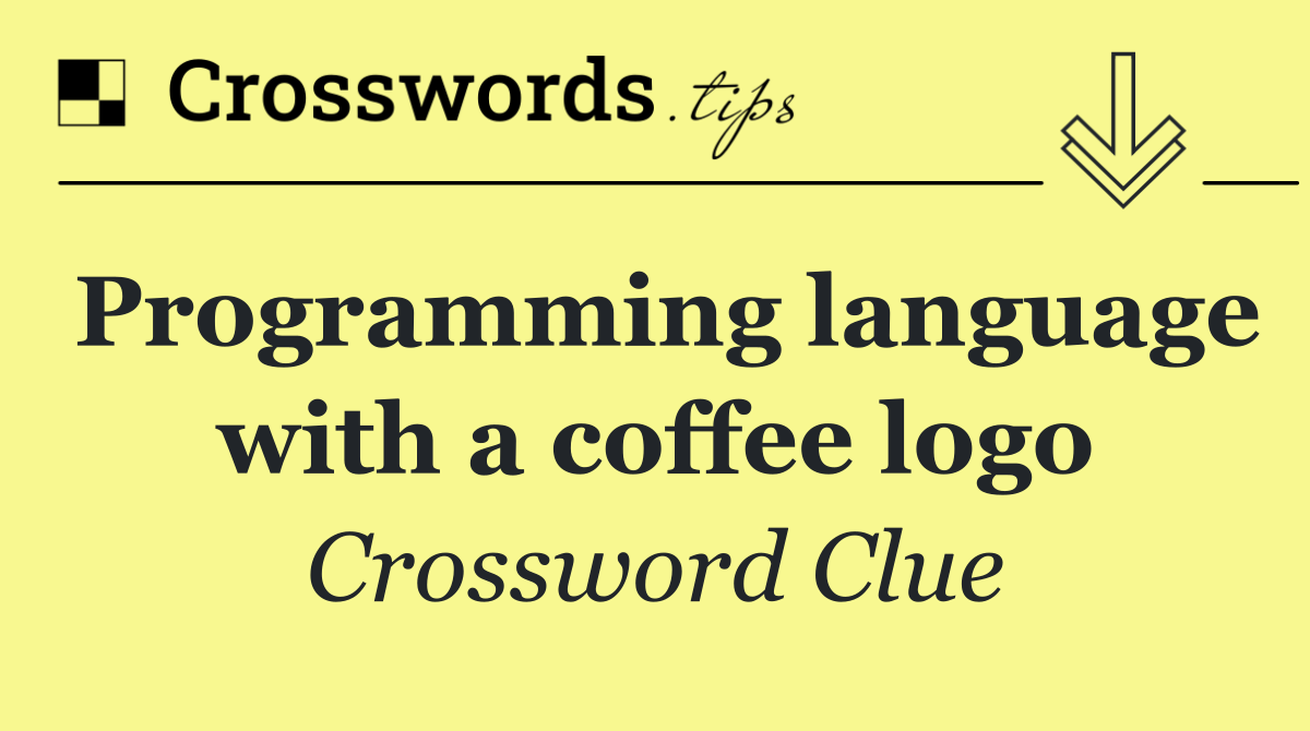 Programming language with a coffee logo
