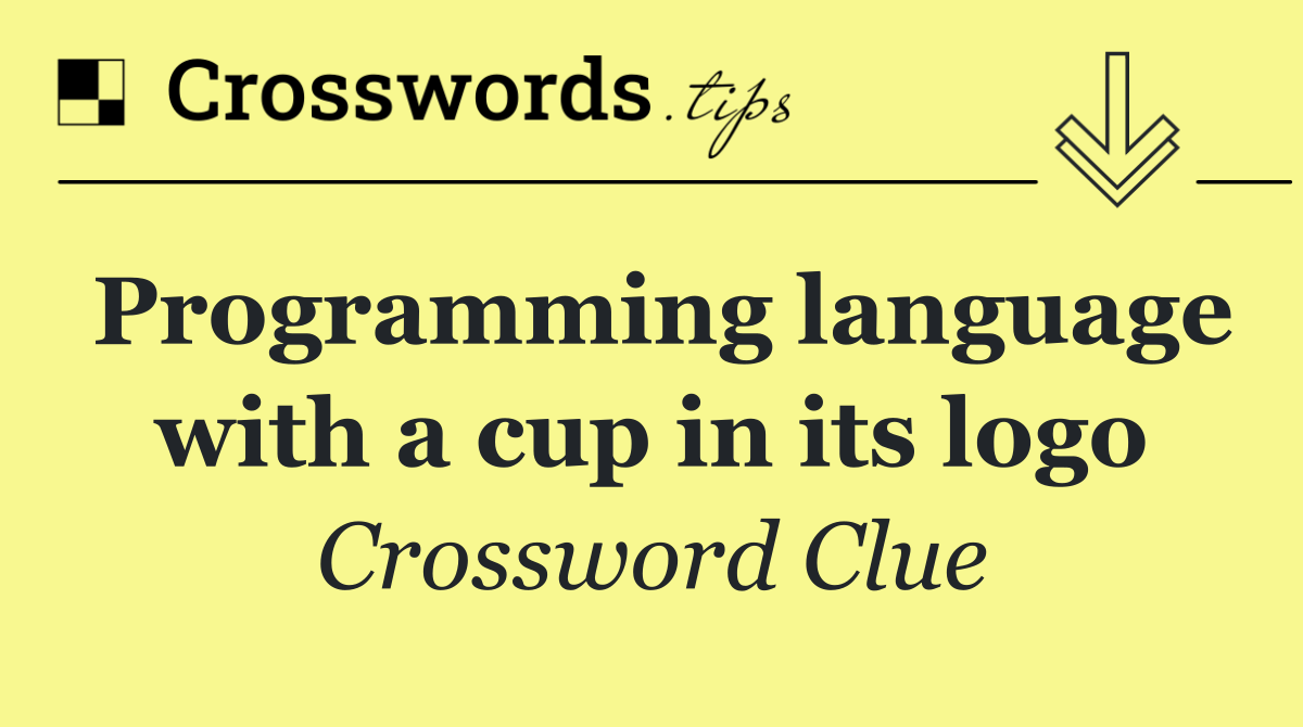 Programming language with a cup in its logo