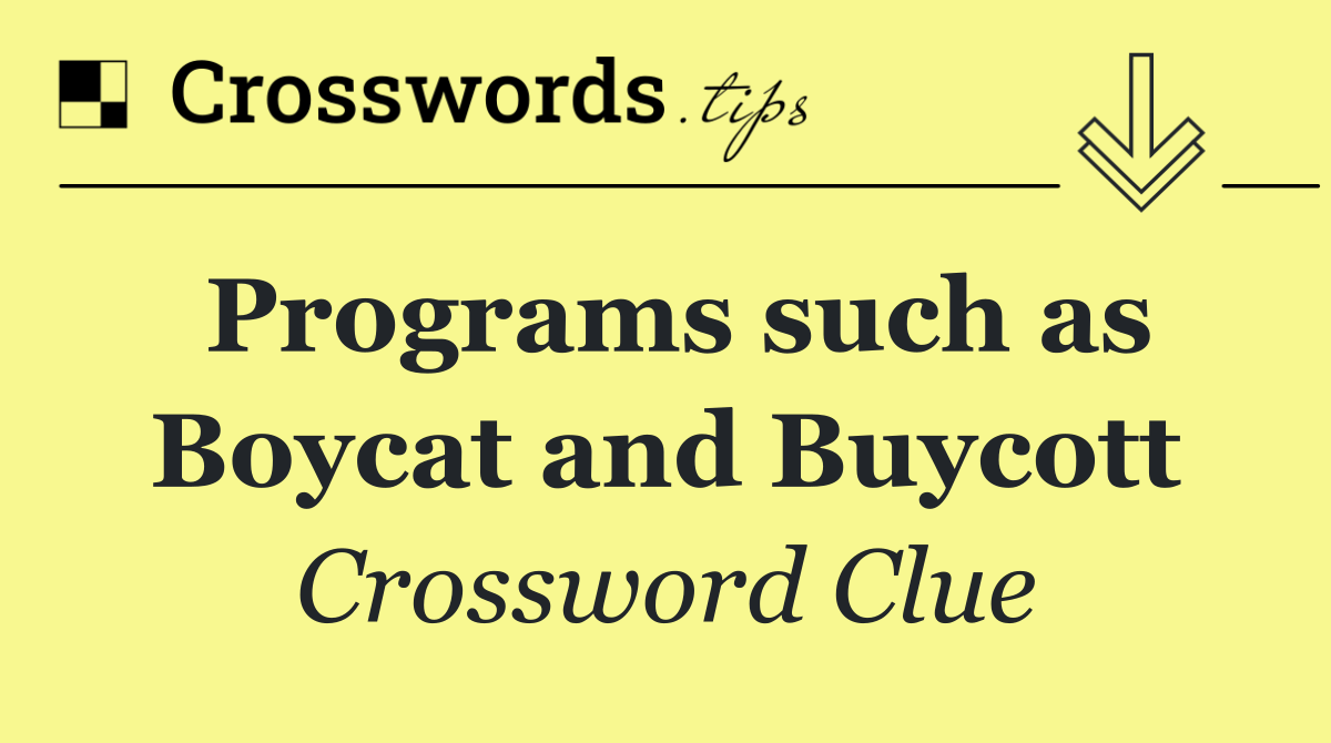 Programs such as Boycat and Buycott