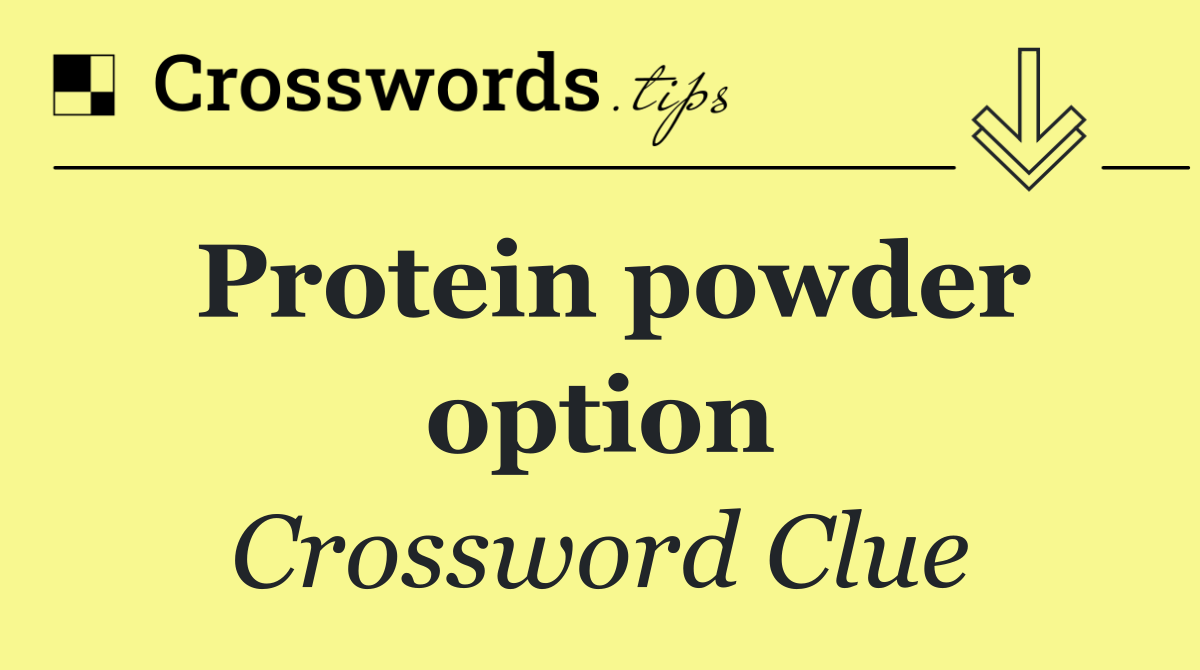 Protein powder option