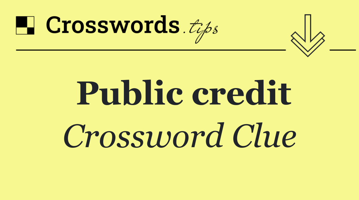 Public credit