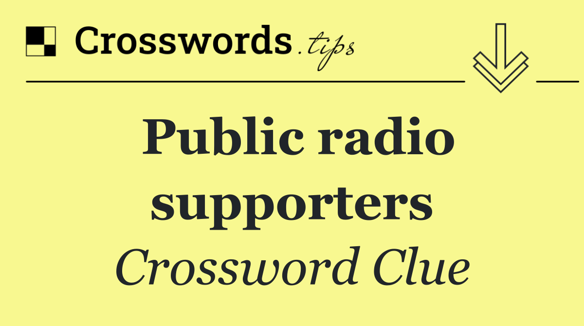 Public radio supporters