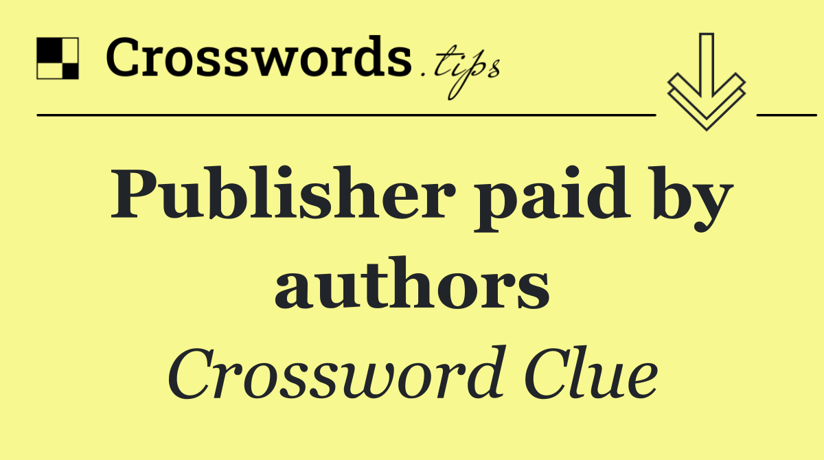 Publisher paid by authors