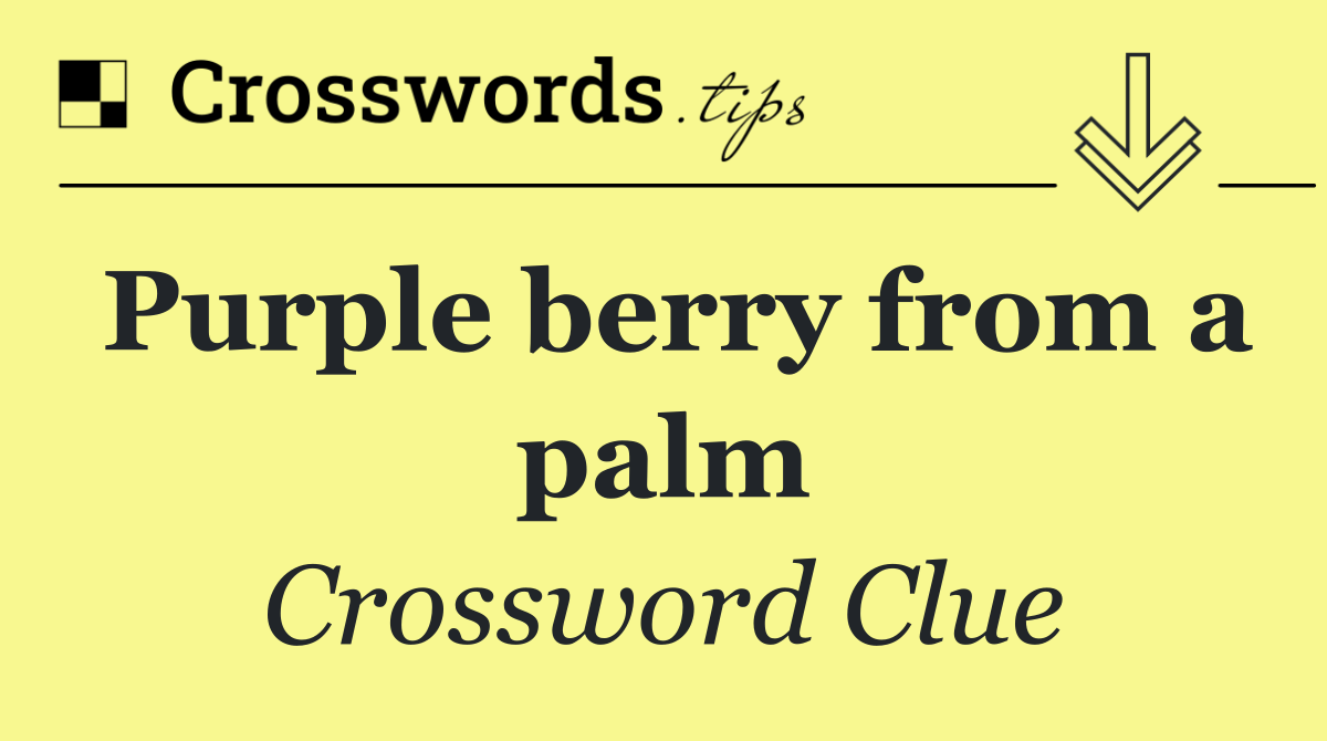 Purple berry from a palm