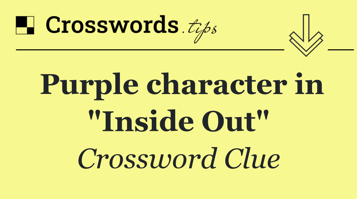 Purple character in "Inside Out"