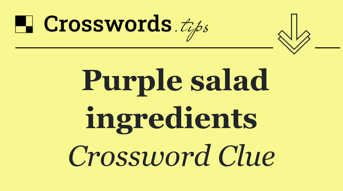 Purple salad ingredients