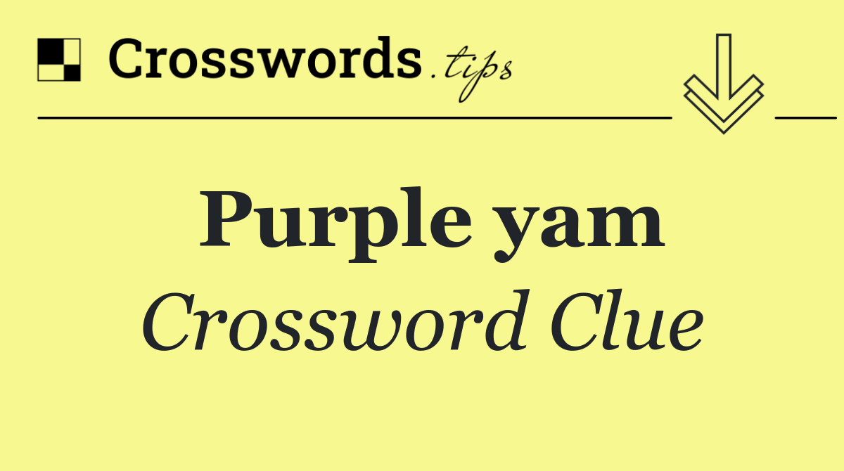 Purple yam