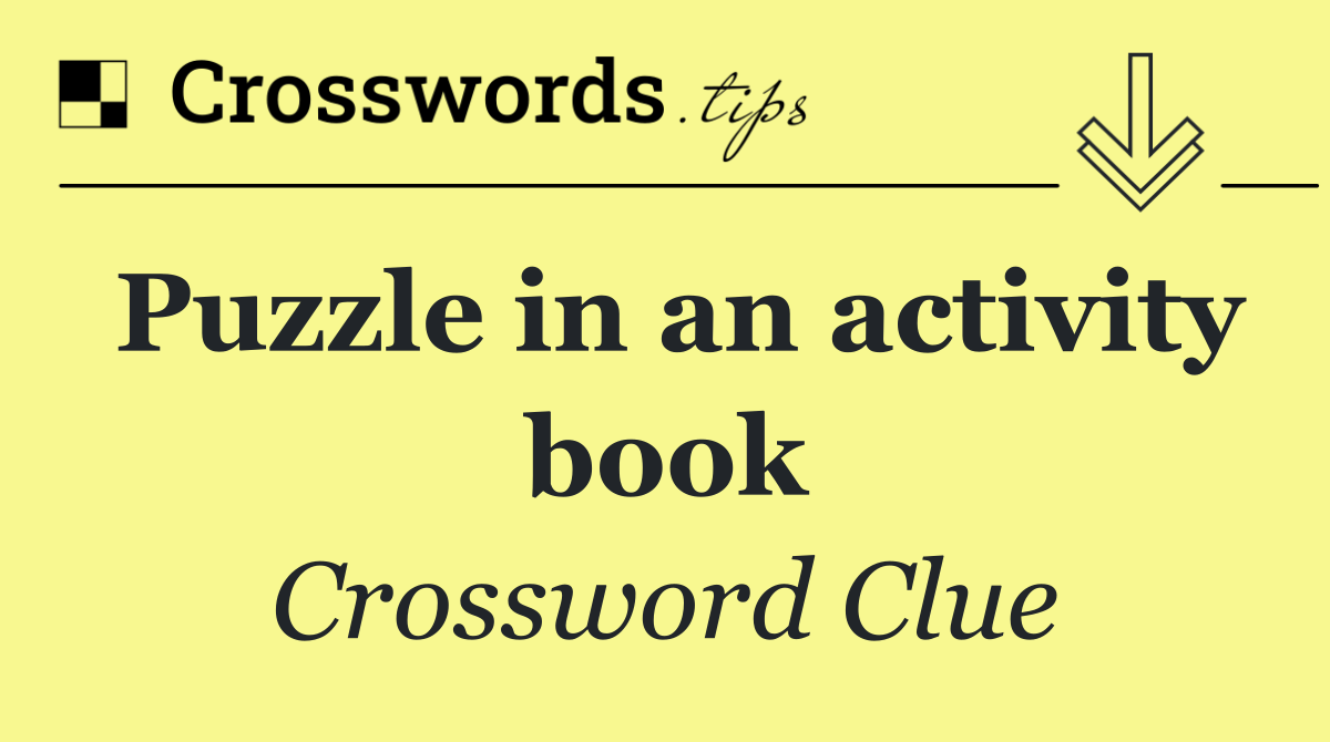 Puzzle in an activity book