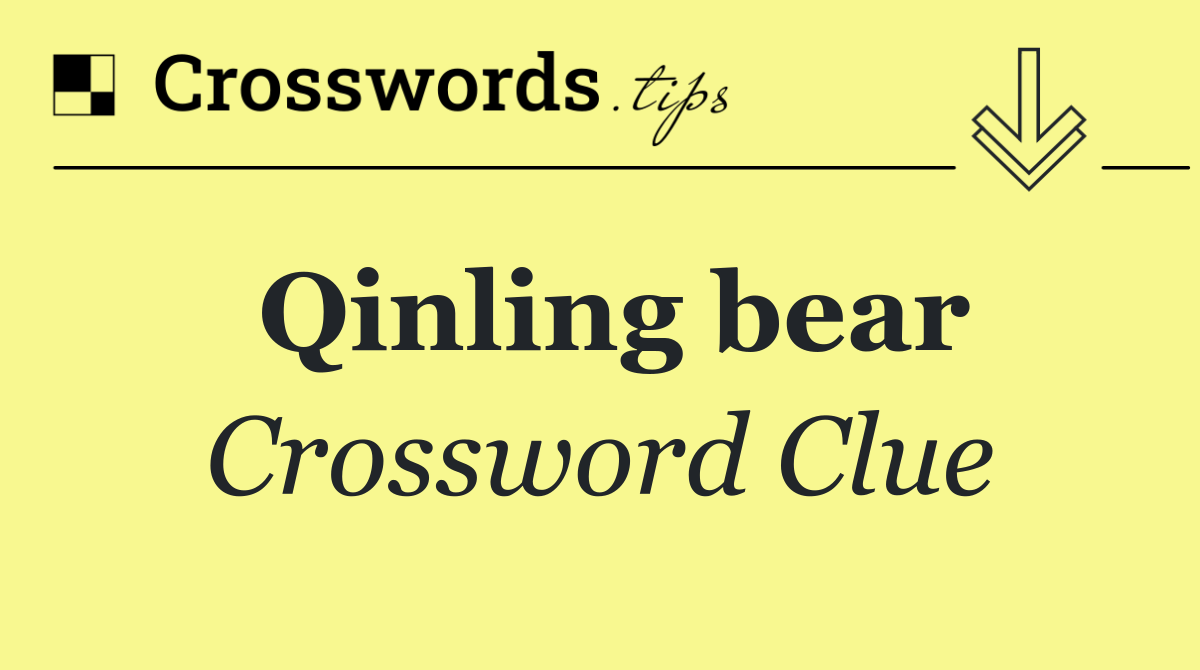 Qinling bear