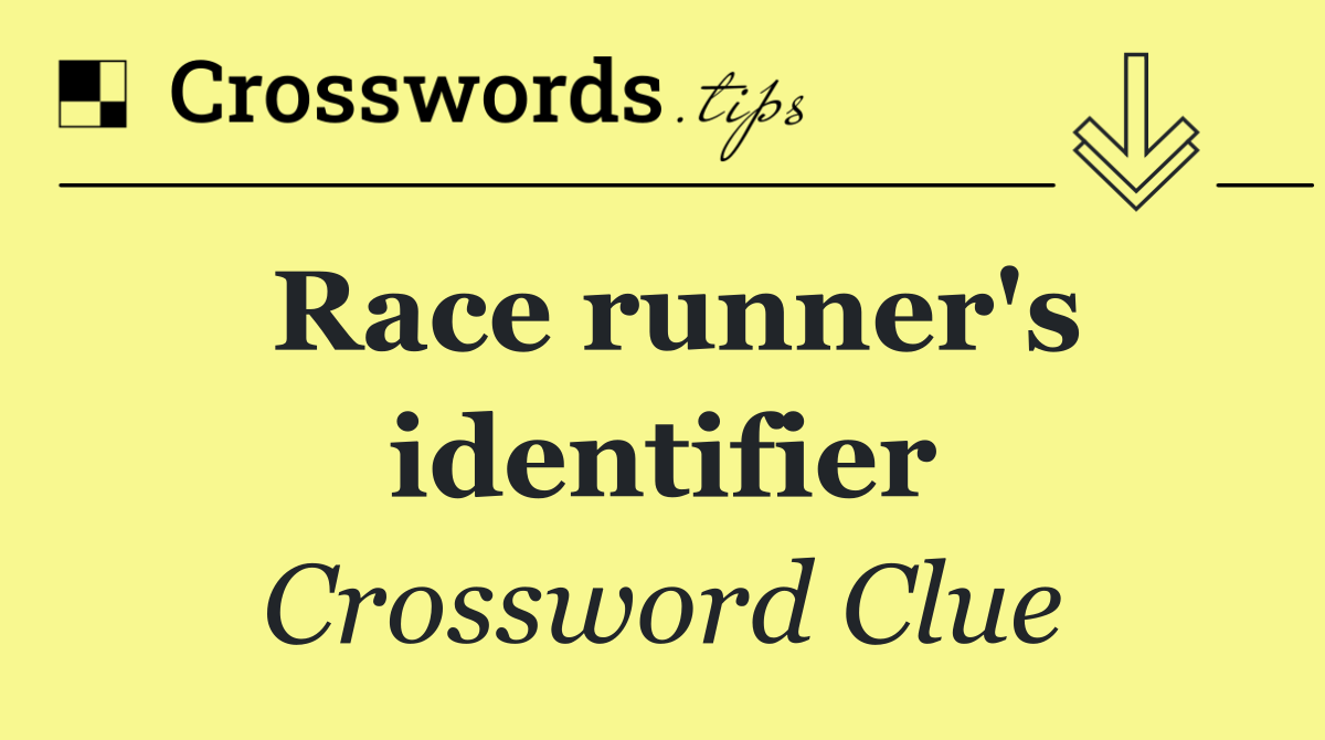 Race runner's identifier