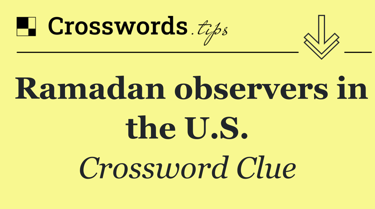 Ramadan observers in the U.S.