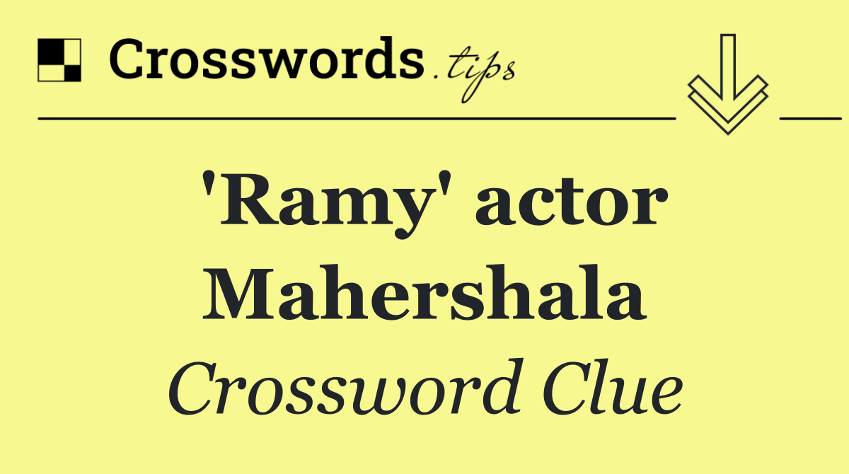 'Ramy' actor Mahershala