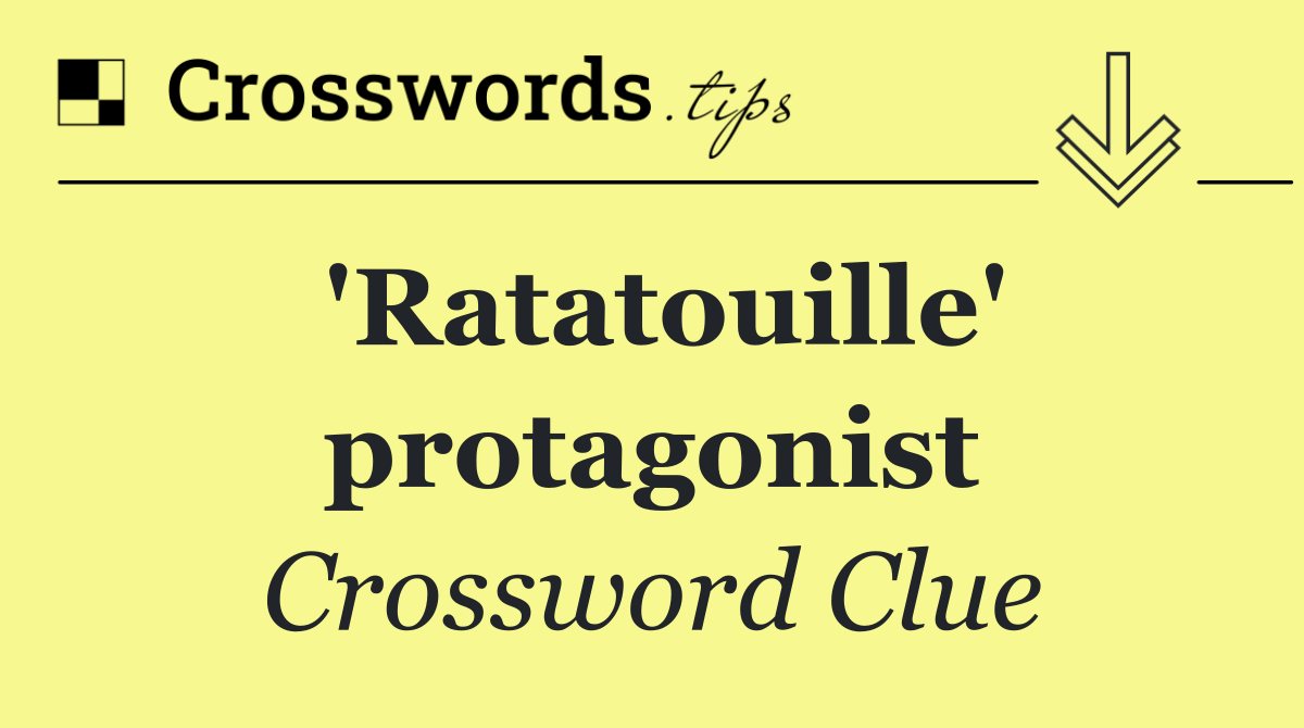 'Ratatouille' protagonist