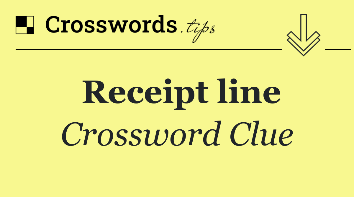 Receipt line