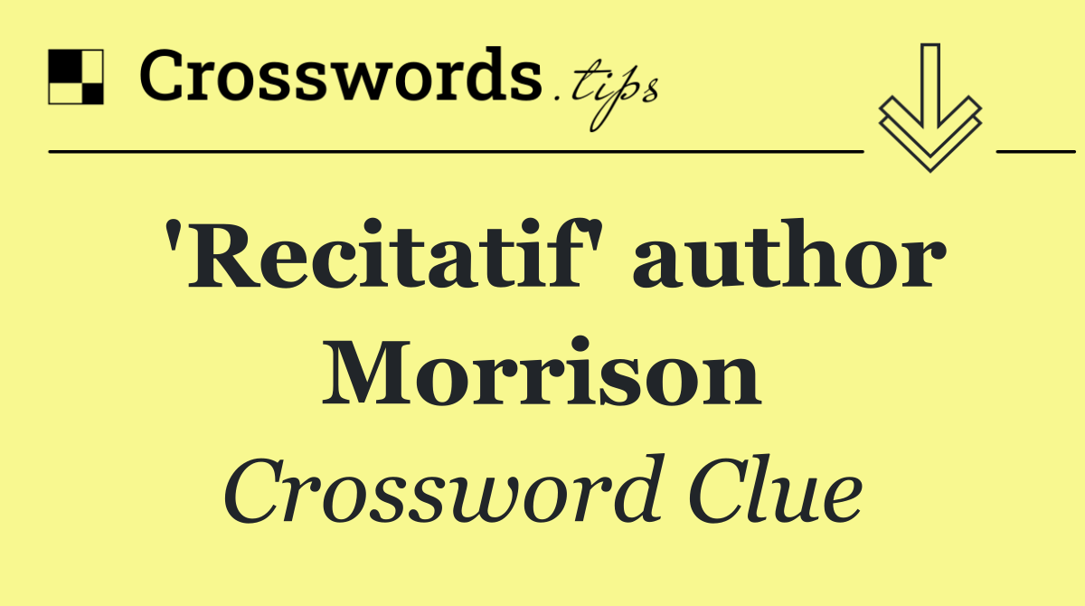 'Recitatif' author Morrison