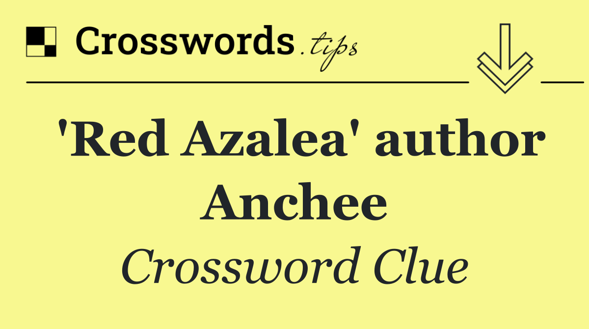 'Red Azalea' author Anchee