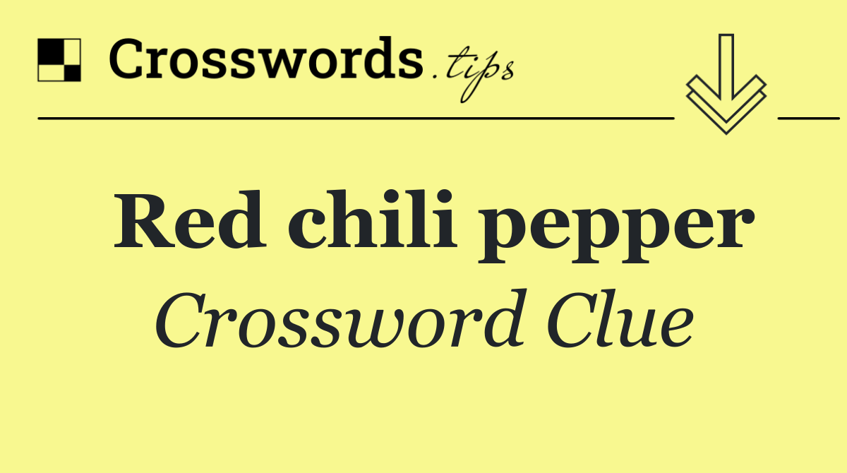 Red chili pepper