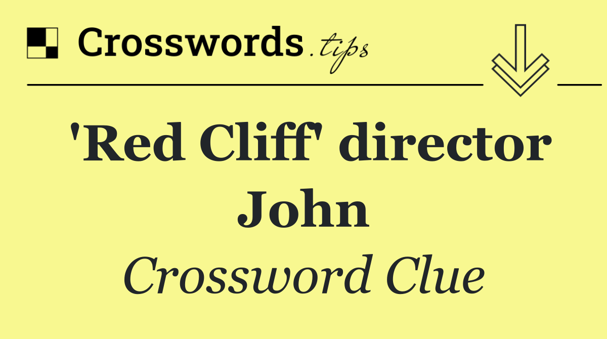 'Red Cliff' director John