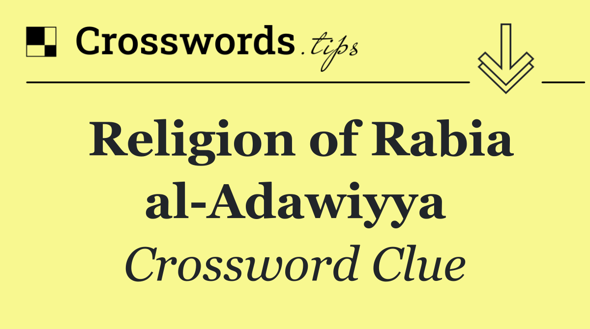 Religion of Rabia al Adawiyya