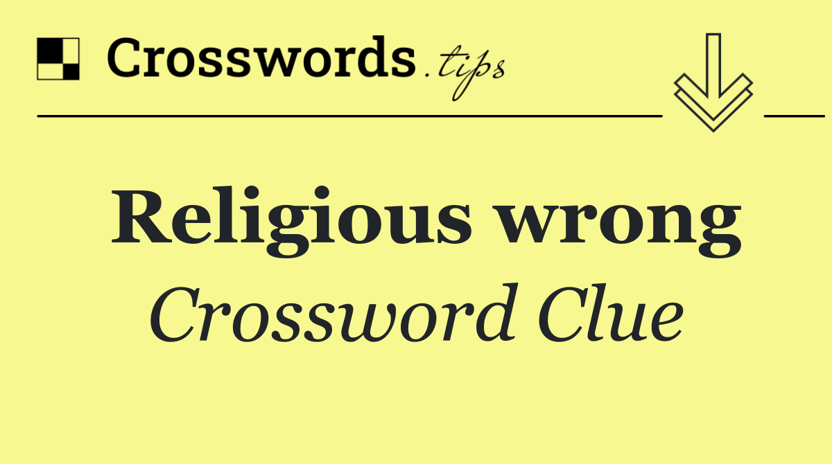 Religious wrong