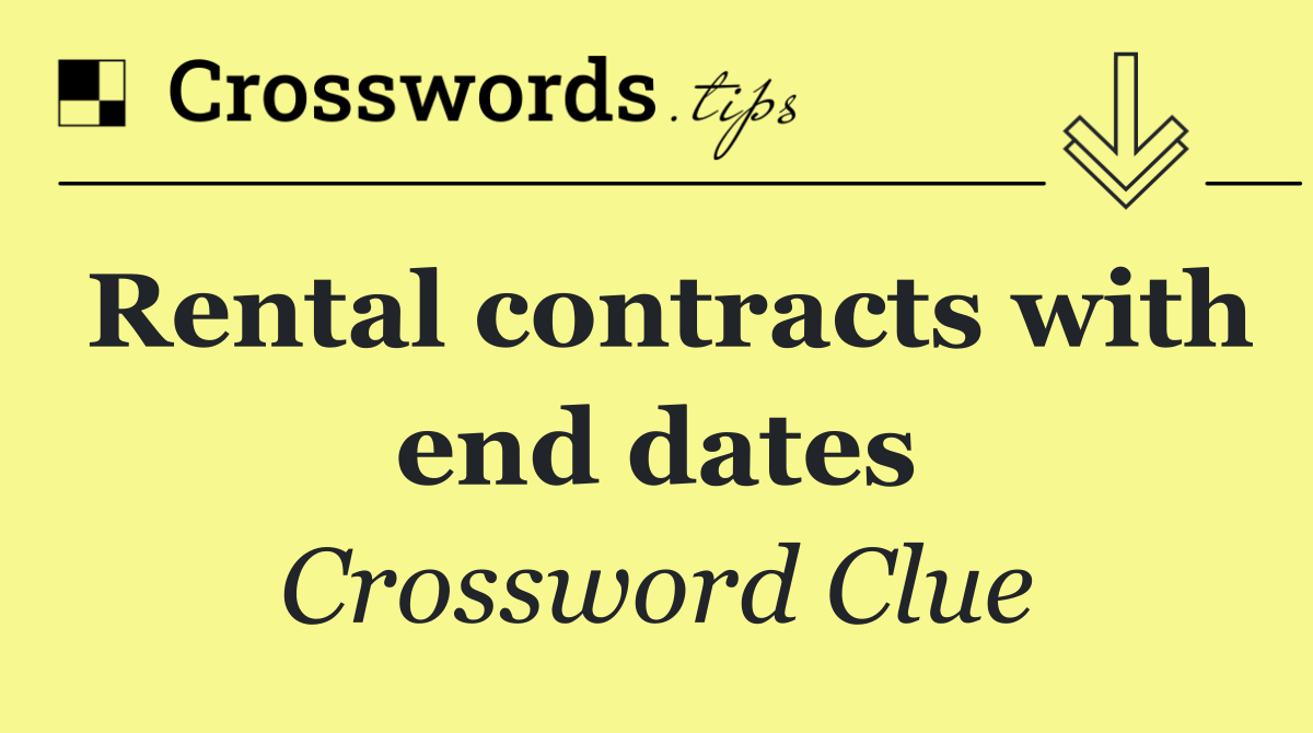 Rental contracts with end dates