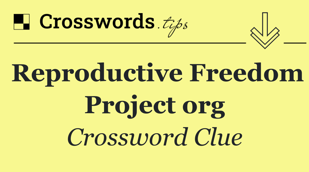 Reproductive Freedom Project org